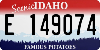 ID license plate E149074