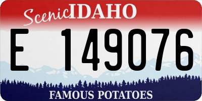 ID license plate E149076
