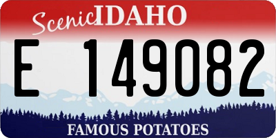 ID license plate E149082