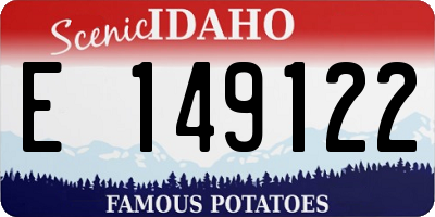 ID license plate E149122