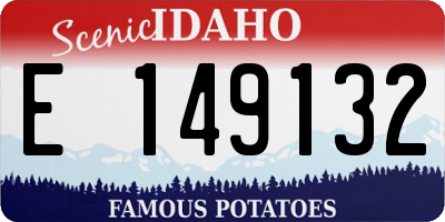 ID license plate E149132