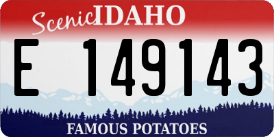 ID license plate E149143
