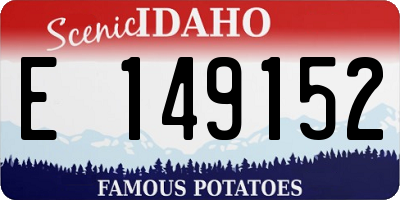 ID license plate E149152