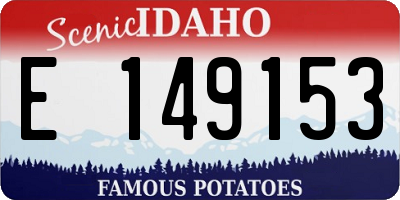 ID license plate E149153