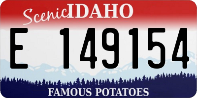 ID license plate E149154