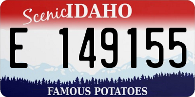 ID license plate E149155