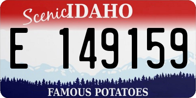 ID license plate E149159