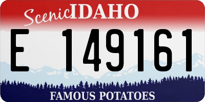 ID license plate E149161