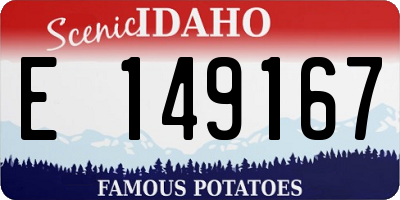 ID license plate E149167