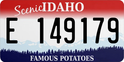 ID license plate E149179