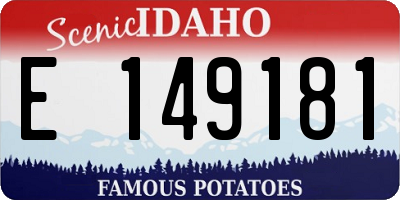 ID license plate E149181