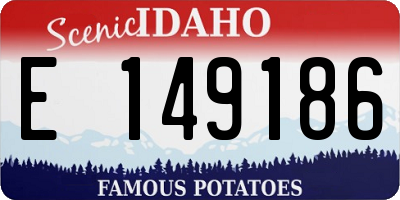 ID license plate E149186