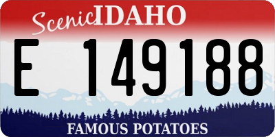 ID license plate E149188
