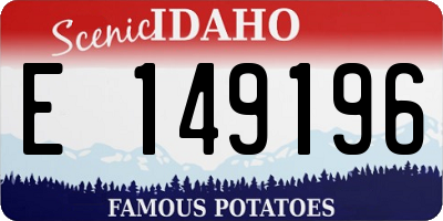 ID license plate E149196