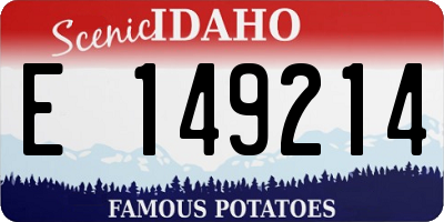 ID license plate E149214