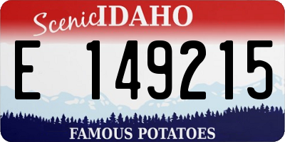 ID license plate E149215