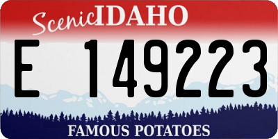 ID license plate E149223