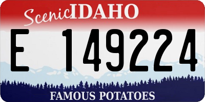 ID license plate E149224