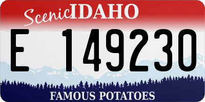 ID license plate E149230