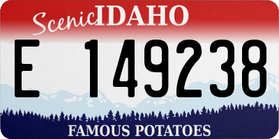 ID license plate E149238