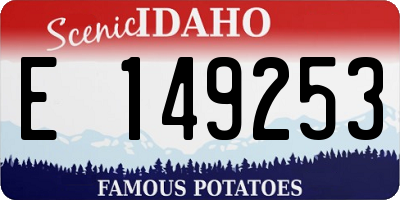 ID license plate E149253