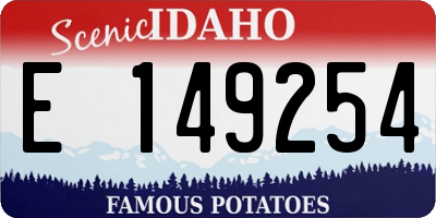 ID license plate E149254
