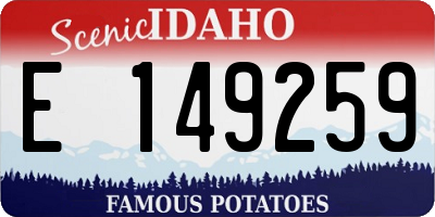 ID license plate E149259