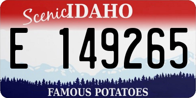 ID license plate E149265