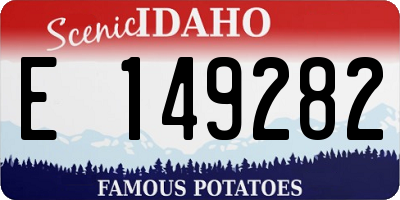 ID license plate E149282