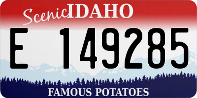 ID license plate E149285