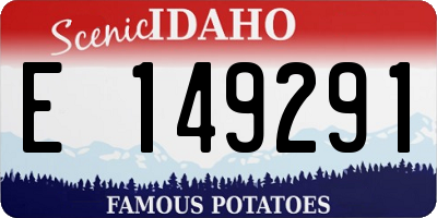 ID license plate E149291