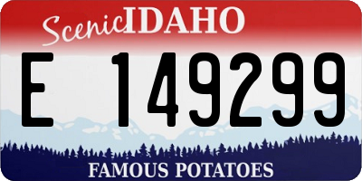 ID license plate E149299