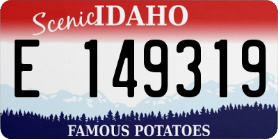 ID license plate E149319