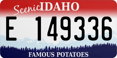 ID license plate E149336