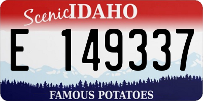 ID license plate E149337