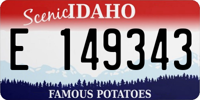 ID license plate E149343