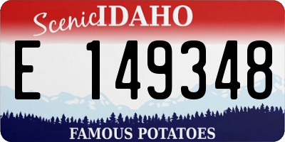 ID license plate E149348