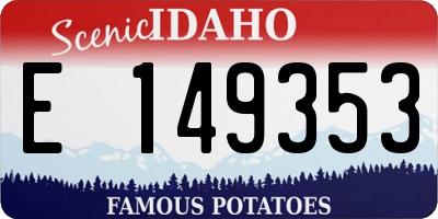 ID license plate E149353