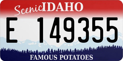 ID license plate E149355