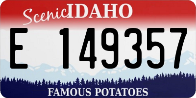 ID license plate E149357