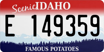 ID license plate E149359