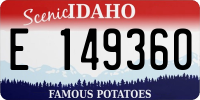 ID license plate E149360