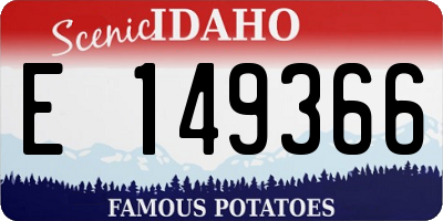 ID license plate E149366