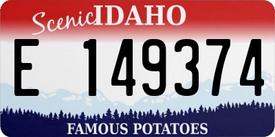 ID license plate E149374