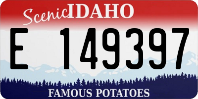 ID license plate E149397