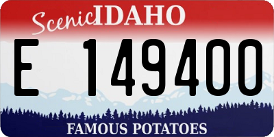 ID license plate E149400