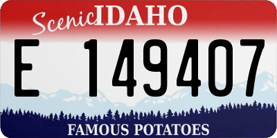 ID license plate E149407