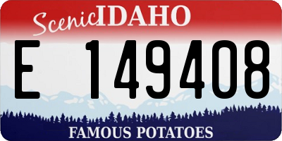 ID license plate E149408