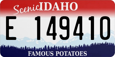 ID license plate E149410