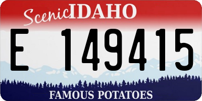 ID license plate E149415